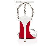 Christian Louboutin So Me 100 Patent White Sandals - 3220013W302 - 2