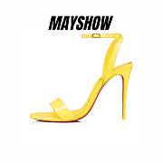 	 Christian Louboutin Loubigirl 100 Yellow Patent Sandals - 3210850Y298 - 1