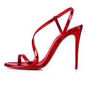 	 Christian Louboutin Rosalie 100 Red Patent Sandals - 3210525R492 - 3