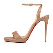 	 Christian Louboutin Loubi Queen 120 Nude Nappa Sandals - 1191582PK1A - 4