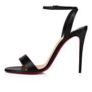 Christian Louboutin Loubigirl 100 Black Nappa Sandals - 3210851BK01 - 3