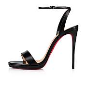 	 Christian Louboutin Loubi Queen 120 Black Nappa Sandals - 1191582BK01 - 4