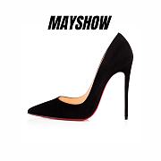 Christian Louboutin Kate 120 Black Suede Pumps - 3191417BK01 - 1