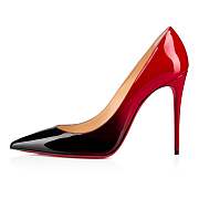 Christian Louboutin Kate 100 Black Red Patent Pumps - 3191412M283 - 3