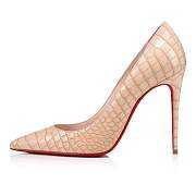 Christian Louboutin Kate 100 Beige Crocodile Leather Pumps - 1230014F608 - 2