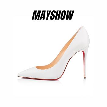 Christian Louboutin Kate 100 White Nappa Pumps - 3190048W222