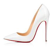 Christian Louboutin So Kate 120 White Patent Pumps - 3130694W222 - 3