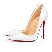 Christian Louboutin So Kate 120 White Patent Pumps - 3130694W222 - 4