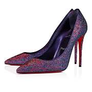 Christian Louboutin Kate 100 Black Crepe Satin Pumps - 1230023T816 - 4