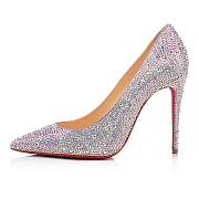 Christian Louboutin Kate 100 Multicolor Suede and Strass Pumps - 1200479W081 - 3