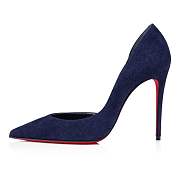 Christian Louboutin Iriza 100 Blue Suede Pumps - 12105164010 - 3