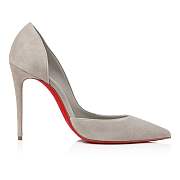 Christian Louboutin Iriza 100 Grey Suede Pumps - 1210516I571 - 3