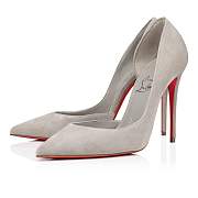 Christian Louboutin Iriza 100 Grey Suede Pumps - 1210516I571 - 4