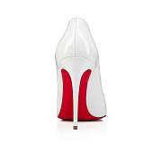 	 Christian Louboutin Hot Chick 100 White Patent Pumps - 1190911W222 - 3