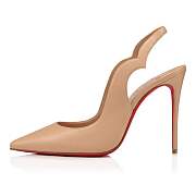 Christian Louboutin Hot Chick Sling 100 Nude 1 Nappa Pumps - 3220465N247 - 4