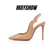 Christian Louboutin Hot Chick Sling 100 Nude 1 Nappa Pumps - 3220465N247 - 1