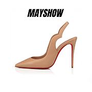 Christian Louboutin Hot Chick Sling 100 Nude 2 Nappa Pumps - 3220465N286 - 1