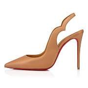 Christian Louboutin Hot Chick Sling 100 Nude 3 Nappa Pumps - 3220465N287 - 3