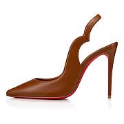 Christian Louboutin Hot Chick Sling 100 Nude 5 Nappa Pumps - 3220465N248 - 3