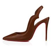 Christian Louboutin Hot Chick Sling 100 Nude 7 Nappa Pumps - 3220465N290 - 3