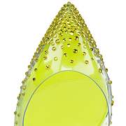 Christian Louboutin Spikaqueen 100 Fluo Yellow PVC and Strass Pumps - 1230759T976 - 4