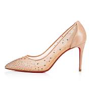 Christian Louboutin Follies Strass 85 Beige Fishnet and Strass Pumps - 1190715F065 - 2