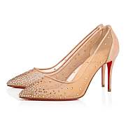 Christian Louboutin Follies Strass 85 Beige Fishnet and Strass Pumps - 1190715F065 - 3