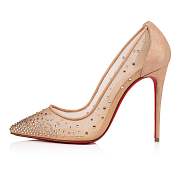 Christian Louboutin Follies Strass 100 Beige Fishnet and Strass Pumps - 3180466F065 - 2