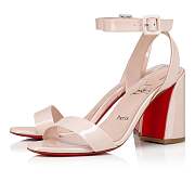 Christian Louboutin Miss Sabina 85 Beige Patent Sandals - 3220504F608 - 5