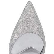 Christian Louboutin Planet Queen 85 Silver Glittered Leather Mules - 3221311S211 - 5