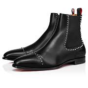 Christian Louboutin Chelsea Cloo Black Leather Boots - 1230965BK65 - 4