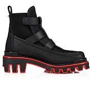 	 Christian Louboutin Buckle Dune Man Black Leather Boots - 1230661BK01 - 4