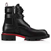 Christian Louboutin Our Fight Black Leather Boots - 1230294BK01 - 3