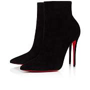 Christian Louboutin So Kate Booty 100 Black Suede Ankle Boots -  1190007BK01 - 4