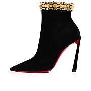 Christian Louboutin Asteroispikes Booty 100 Black Suede and Spikes Low Boots - 1230400CM6S - 3