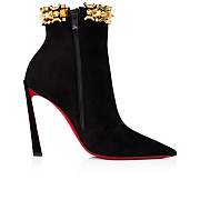 Christian Louboutin Asteroispikes Booty 100 Black Suede and Spikes Low Boots - 1230400CM6S - 4