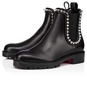 Christian Louboutin Capahutta Black Leather Ankle Boots - 3200671BK65 - 5