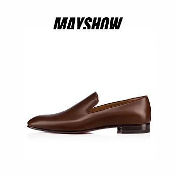  Christian Louboutin Dandelion Brown Leather Loafers - 1151071BWI3