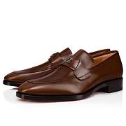 Christian Louboutin Varsimoc Brown Leather Loafers - 1230964BWI3 - 4