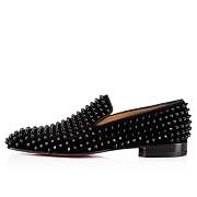 Christian Louboutin Dandelion Spikes Black Suede and Spikes Loafers - 3150438CM53 - 2