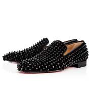 Christian Louboutin Dandelion Spikes Black Suede and Spikes Loafers - 3150438CM53 - 5