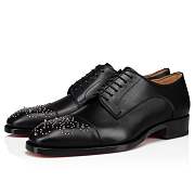 Christian Louboutin Maltese Black Leather Lace-ups - 1230493BK01 - 4