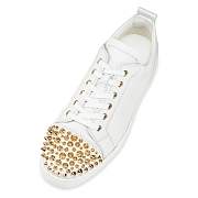 	 Christian Louboutin Louis Junior Spikes 2022 N White Leather and Spikes Low-top Sneakers - 1230058W015 - 4