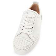 Christian Louboutin Louis Junior Spikes White Leather and Spikes Sneakers - 11305733047 - 3