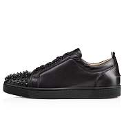 Christian Louboutin Louis Junior Spikes Black Leather and Spikes Sneakers - 1130573CM53 - 2