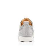 Christian Louboutin Louis Junior P Pik Pik Strass Silver Glittered Leather and Spikes Sneakers - 3221243SV71 - 2