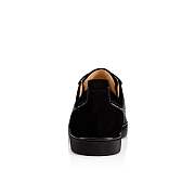 Christian Louboutin Louis Junior Strass Black Suede and Strass Sneakers - 1180550BK01 - 2