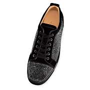 Christian Louboutin Louis Junior Strass Black Suede and Strass Sneakers - 1180550BK01 - 3