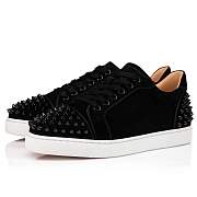 Christian Louboutin Vieira 2 Black Suede and Spikes Low-top Sneakers - 1210494CM53 - 3