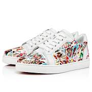 Christian Louboutin Fun Vieira Multicolor Patent and Cosmics Print Low-top Sneakers - 3221261J322 - 4